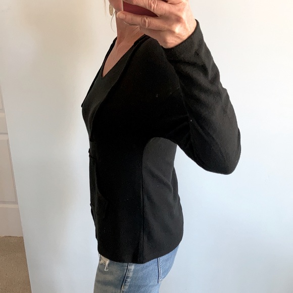 Basic Black, Brushed Hacci Hooded Top - Picture 8 of 9